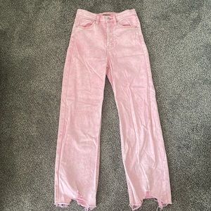 Pink washed jeans